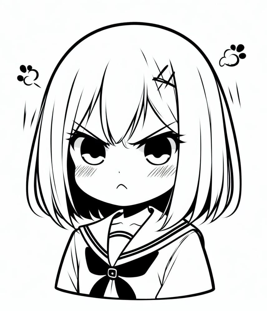 Anime Tytöt Värityskuvat