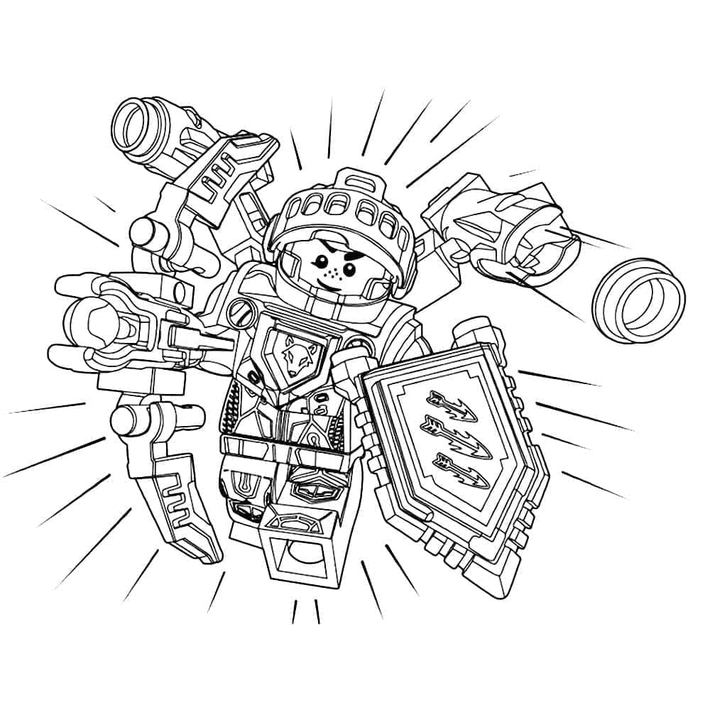 Aaron Lego Nexo Knightsissa Värityskuva