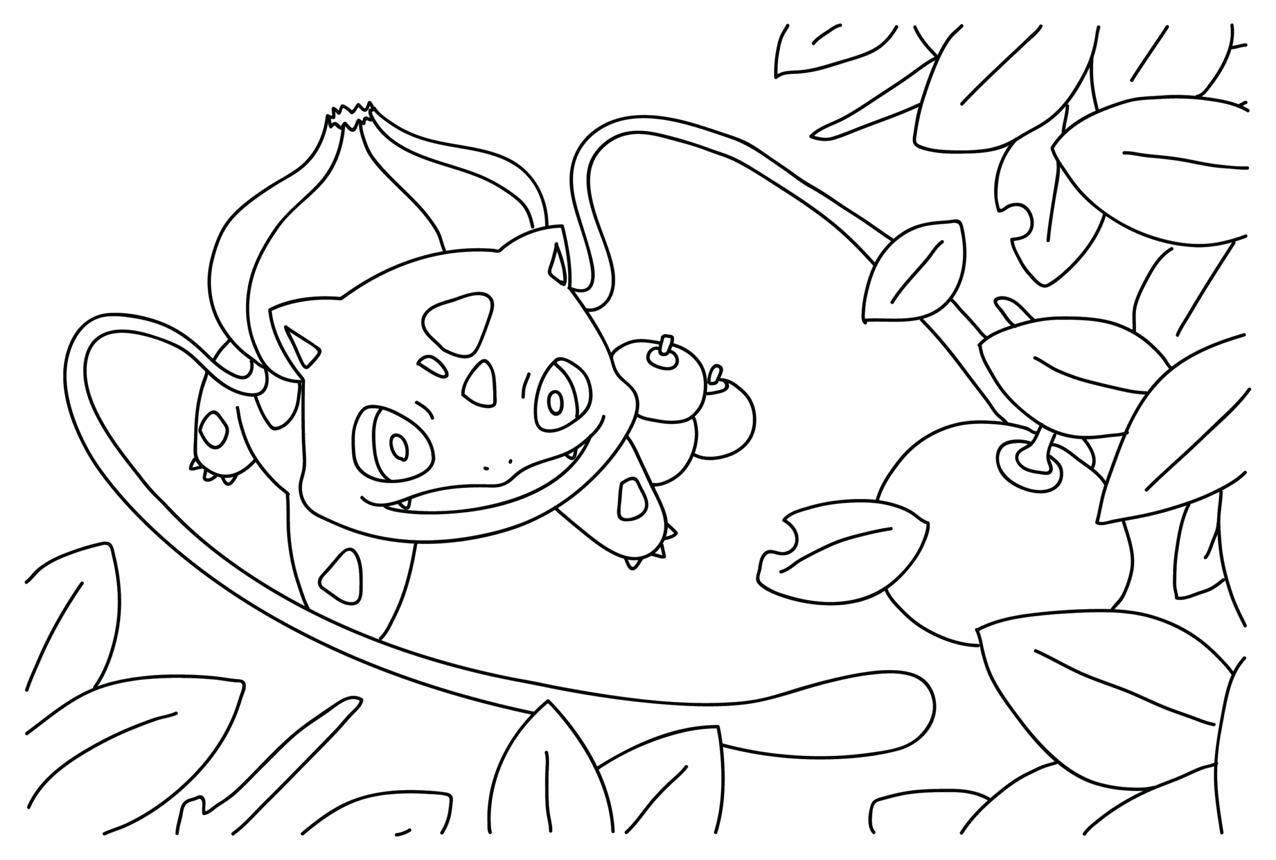 Bulbasaur PNG Värityskuva