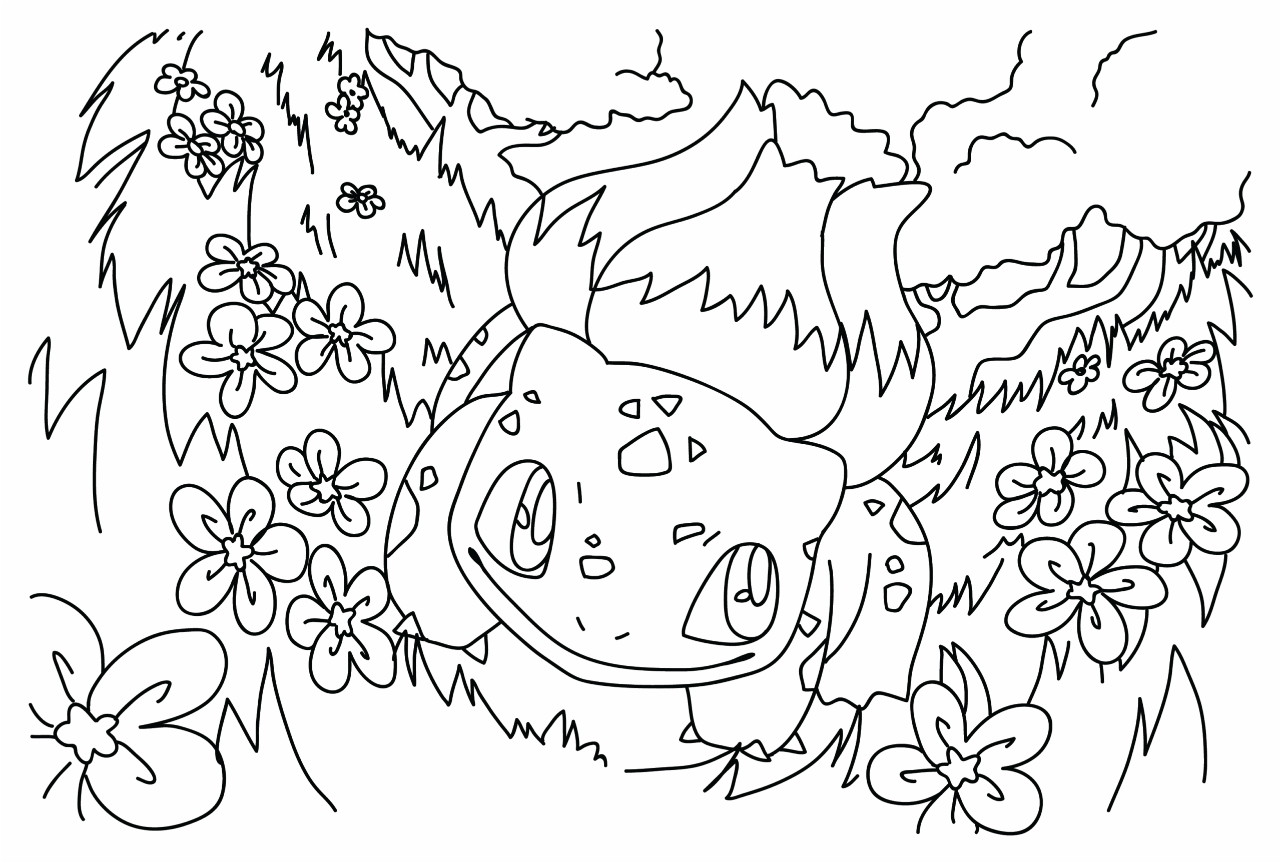 Bulbasaur ilmainen Värityskuva
