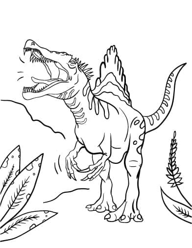 Dinosaurus Spinosaurus Värityskuva