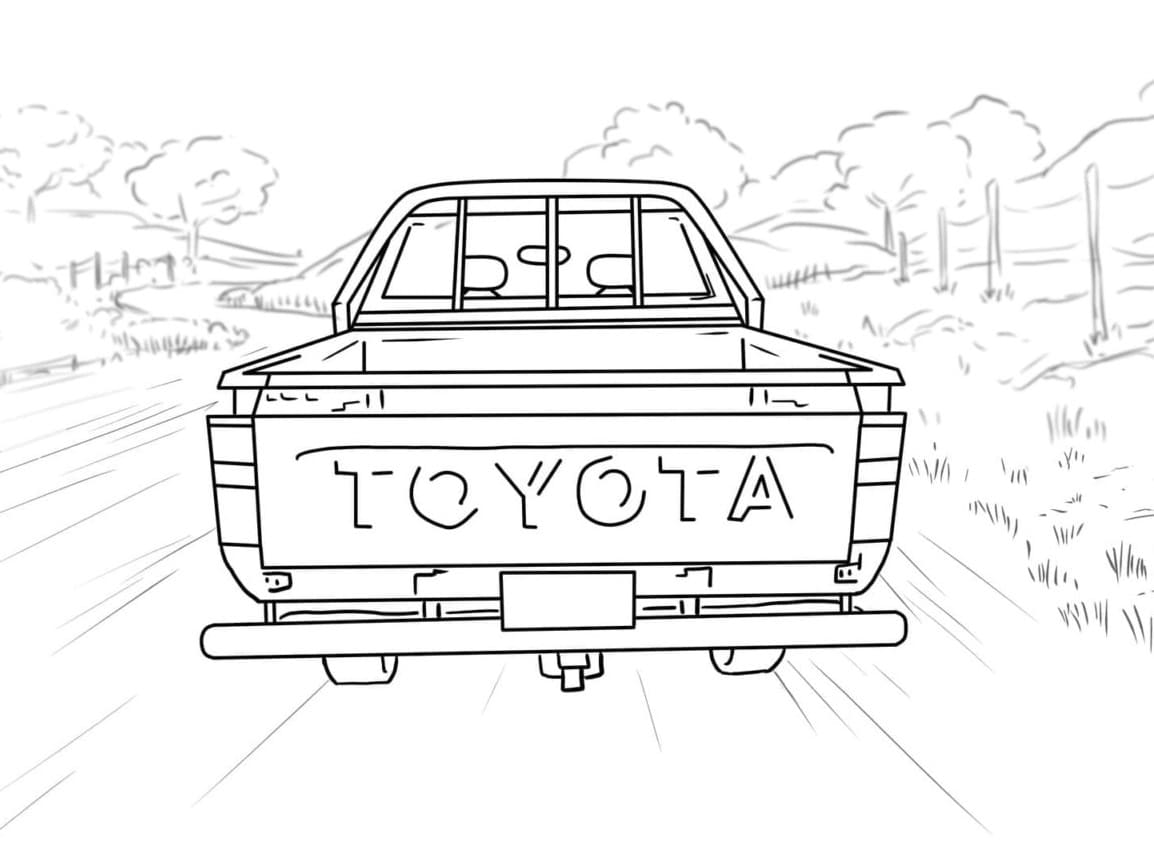 Ein Toyota-Auto Värityskuva