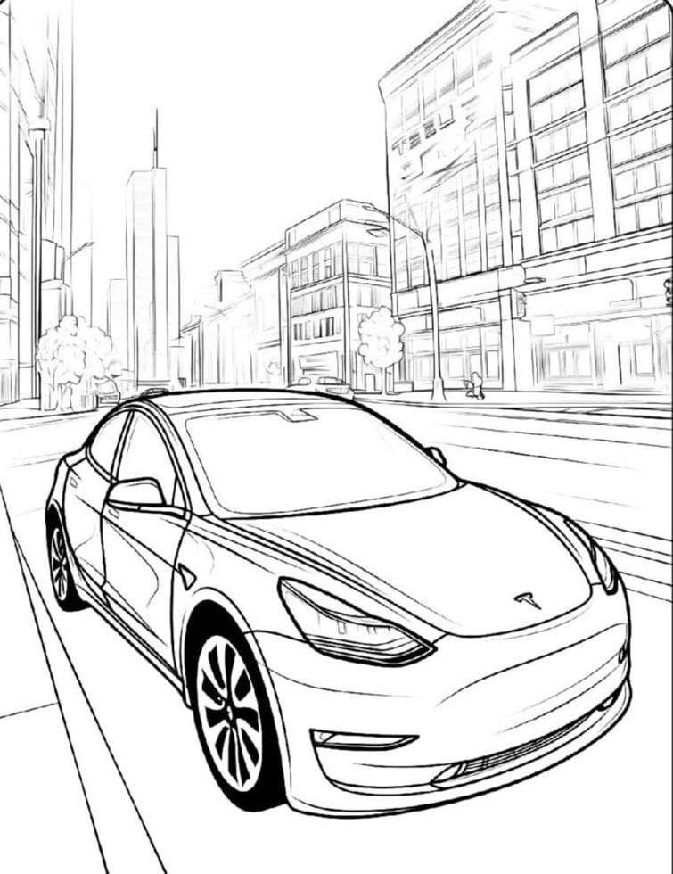 FSD toiminnassa Tesla Värityskuva
