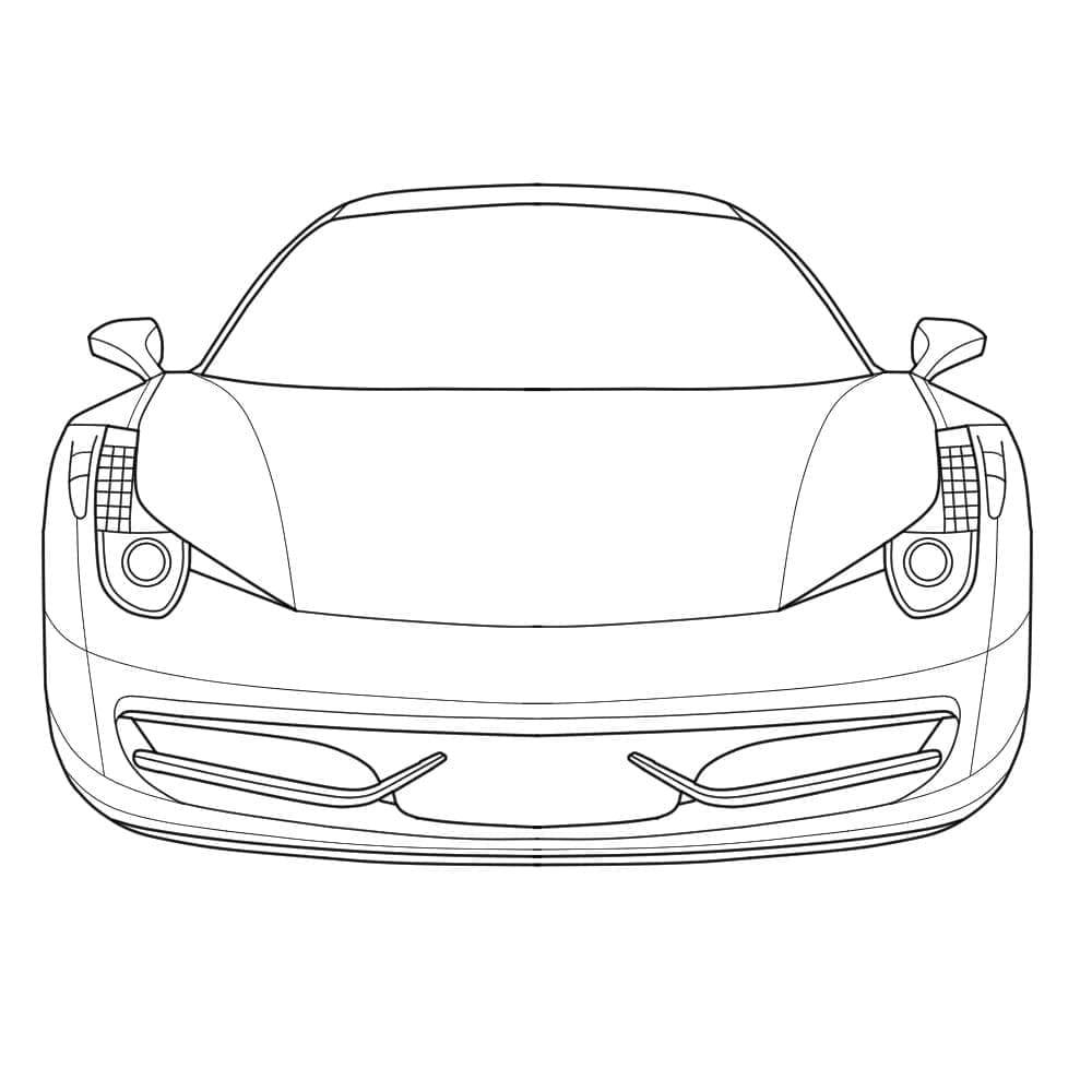 Ferrari 458 auto Värityskuva