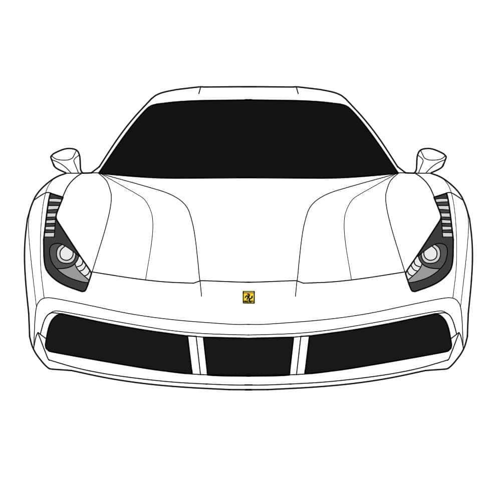 Ferrari 488 auto Värityskuva