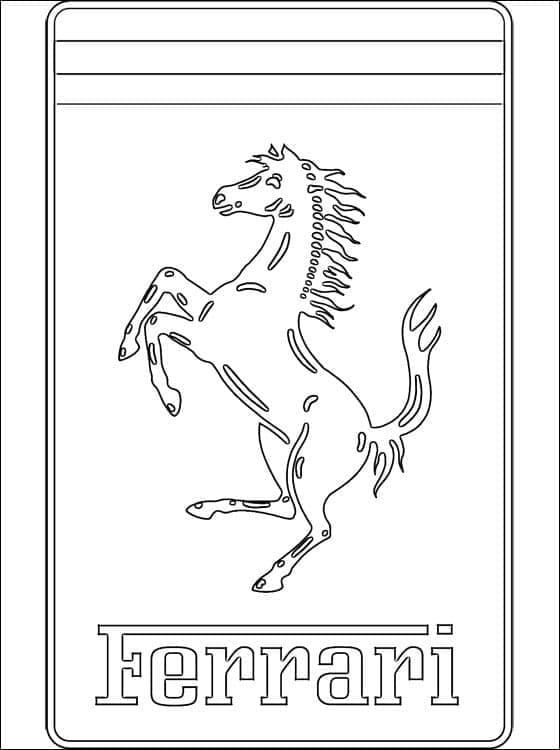 Ferrari Logo Värityskuva