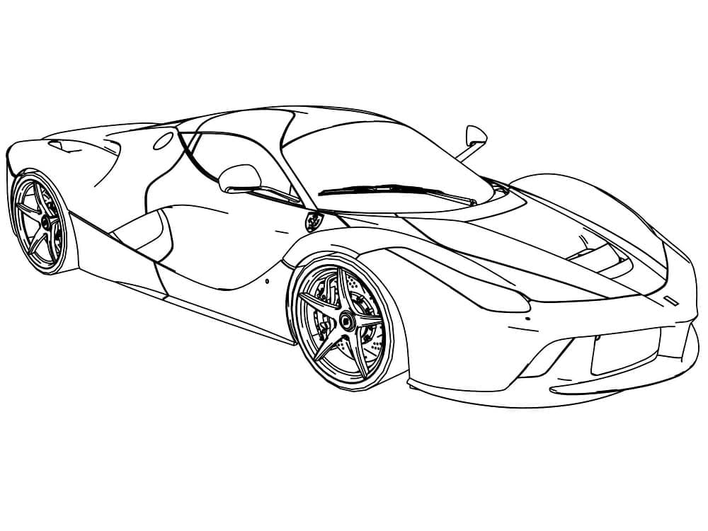 Ferrari-auton kuva Värityskuva