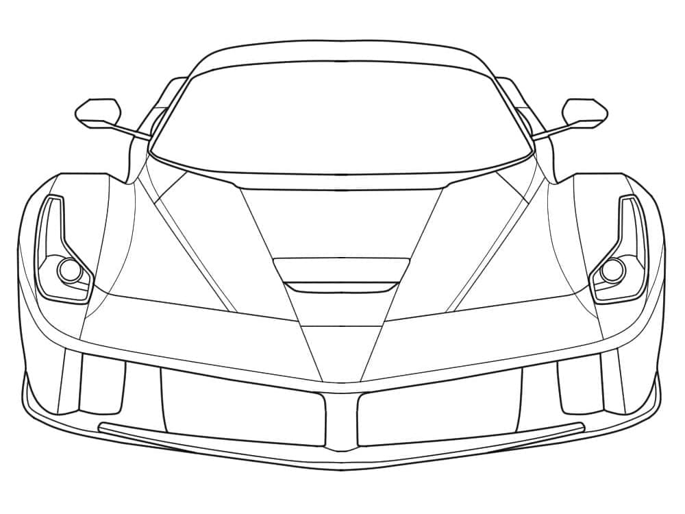 Ferrari ilmainen tulostettava Värityskuva