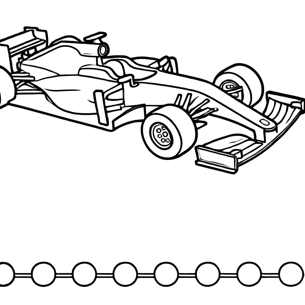 Formula 1 ilmainen Värityskuva