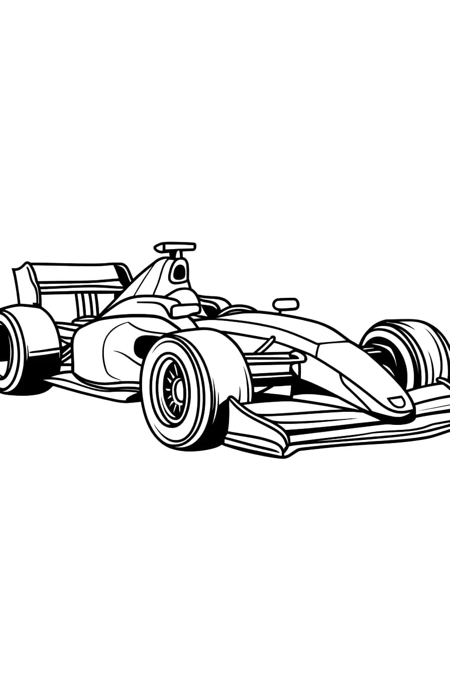 Formula 1 lapsille Värityskuva