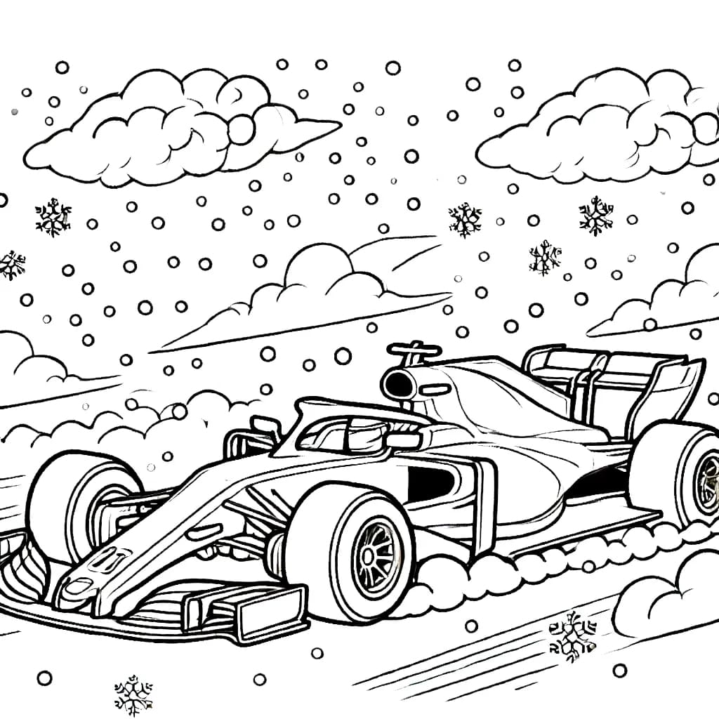 Formula 1 sateessa Värityskuva