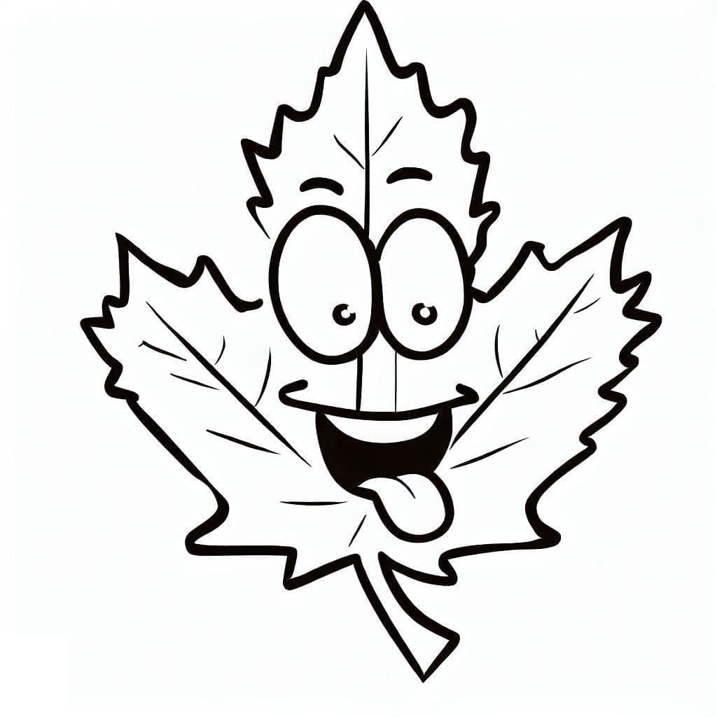 Hilarious Maple Leaf Värityskuva
