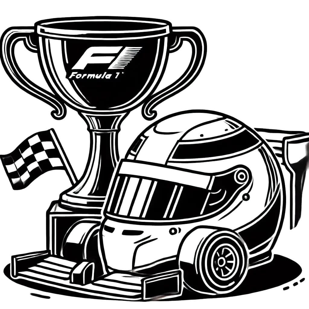 Ilmainen Formula 1 tulostettavaksi Värityskuva