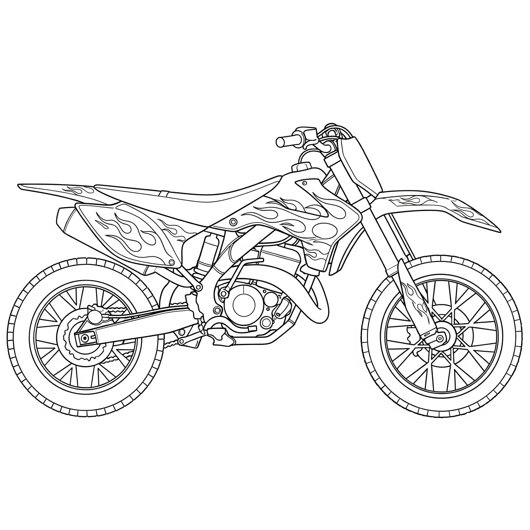 Ilmainen motocross lapsille Värityskuva
