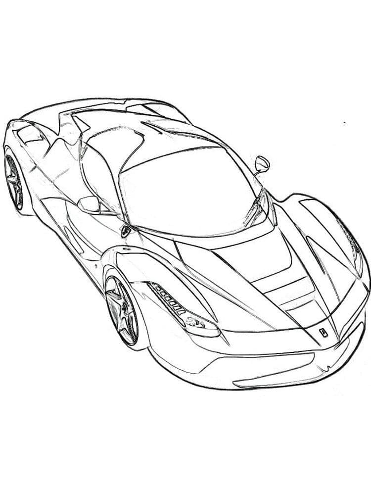 Ilmainen tulostettava Ferrari Värityskuva