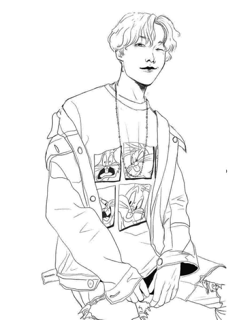 J-Hope BTS ssä Värityskuva