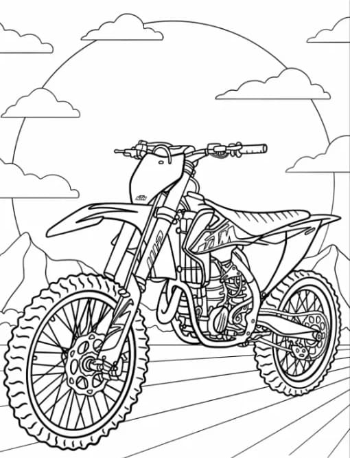 KTM Motocross Värityskuva