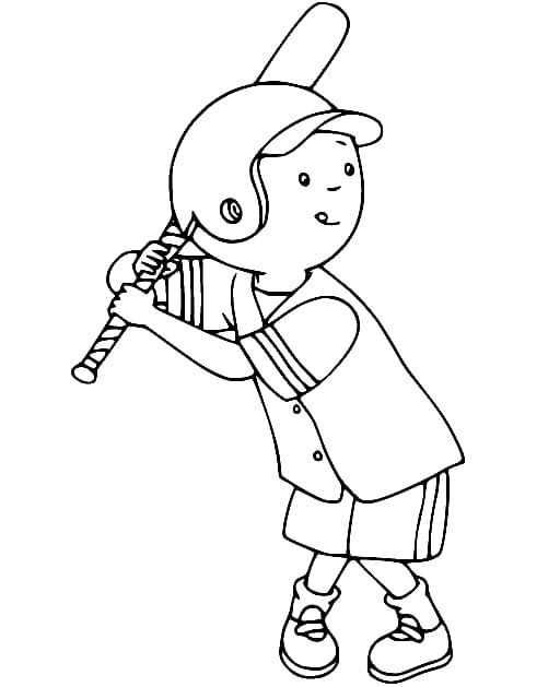 Kaapo pelaa baseballia Värityskuva