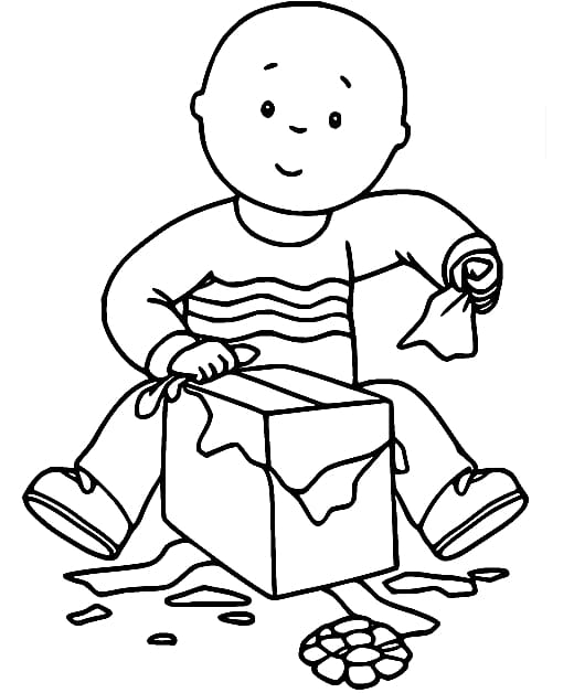 Kaapo vetää paperia esiin Värityskuva