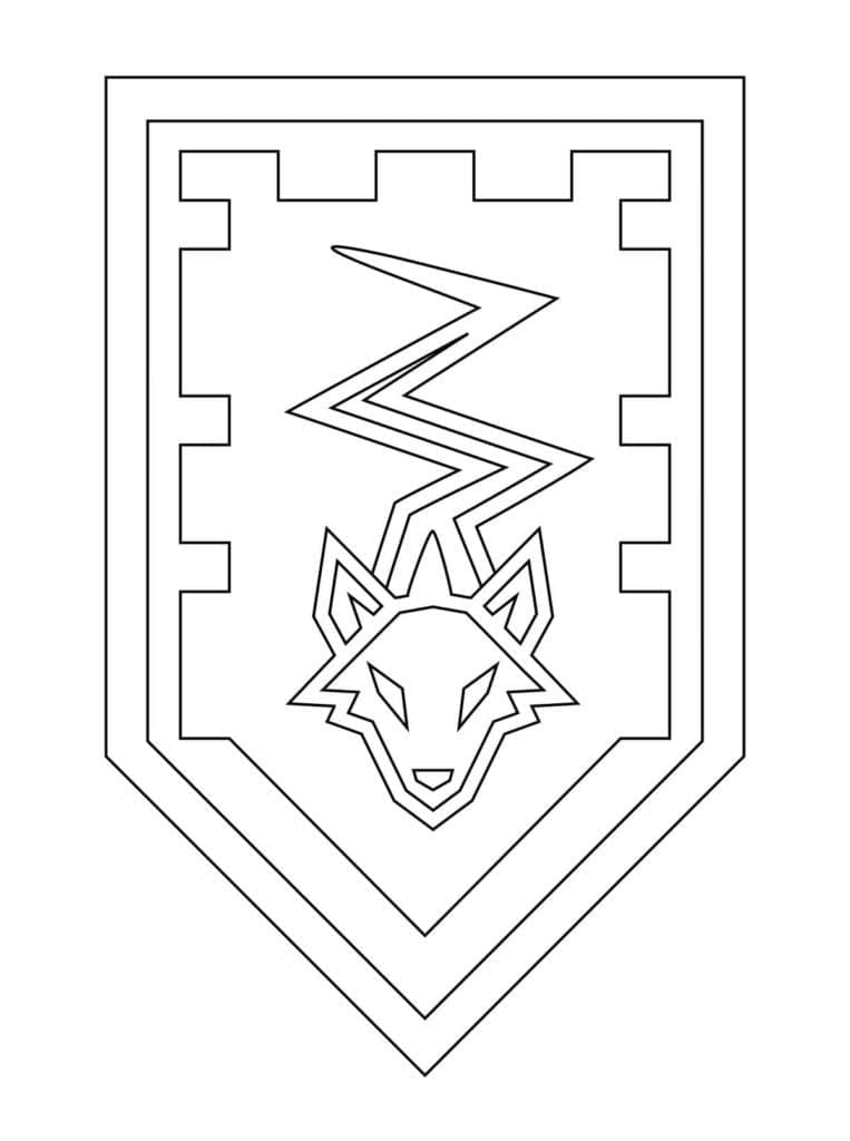 Lego Nexo Knightsin kilpi Värityskuva