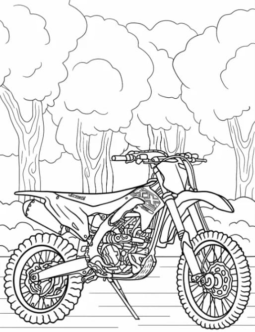 Motocross Kawasaki KX Värityskuva