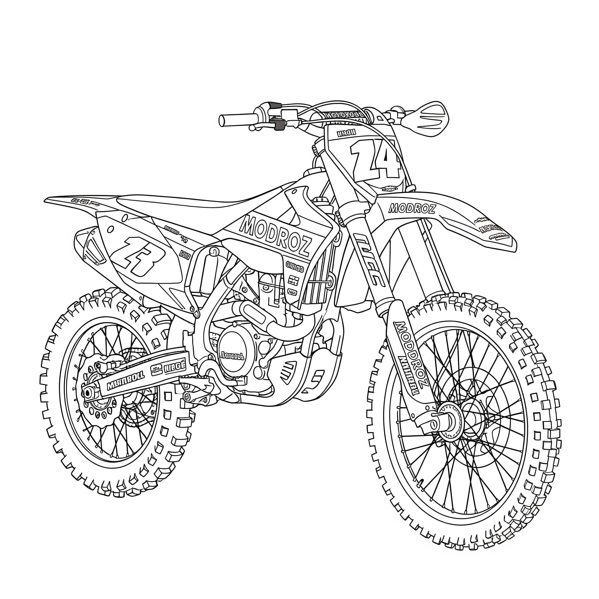Motocross hämmästyttävä Värityskuva