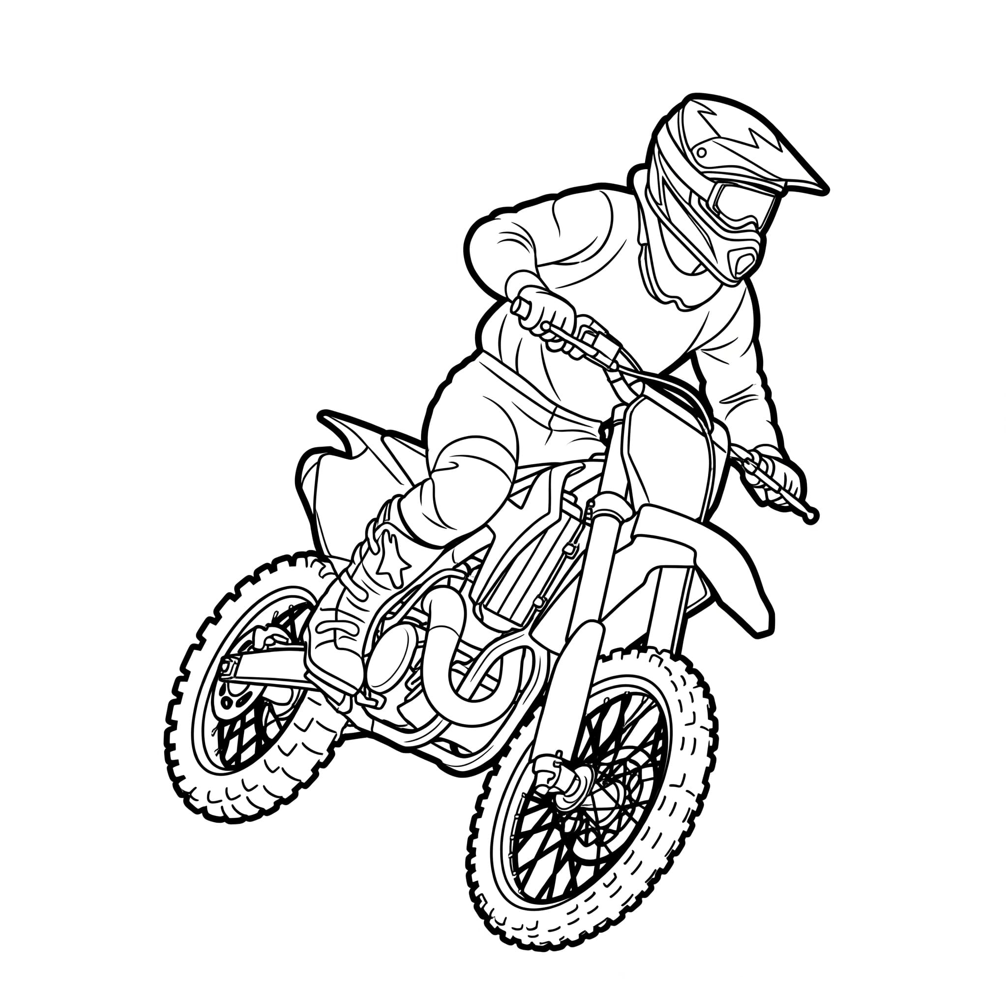Motocross pikkukuva Värityskuva