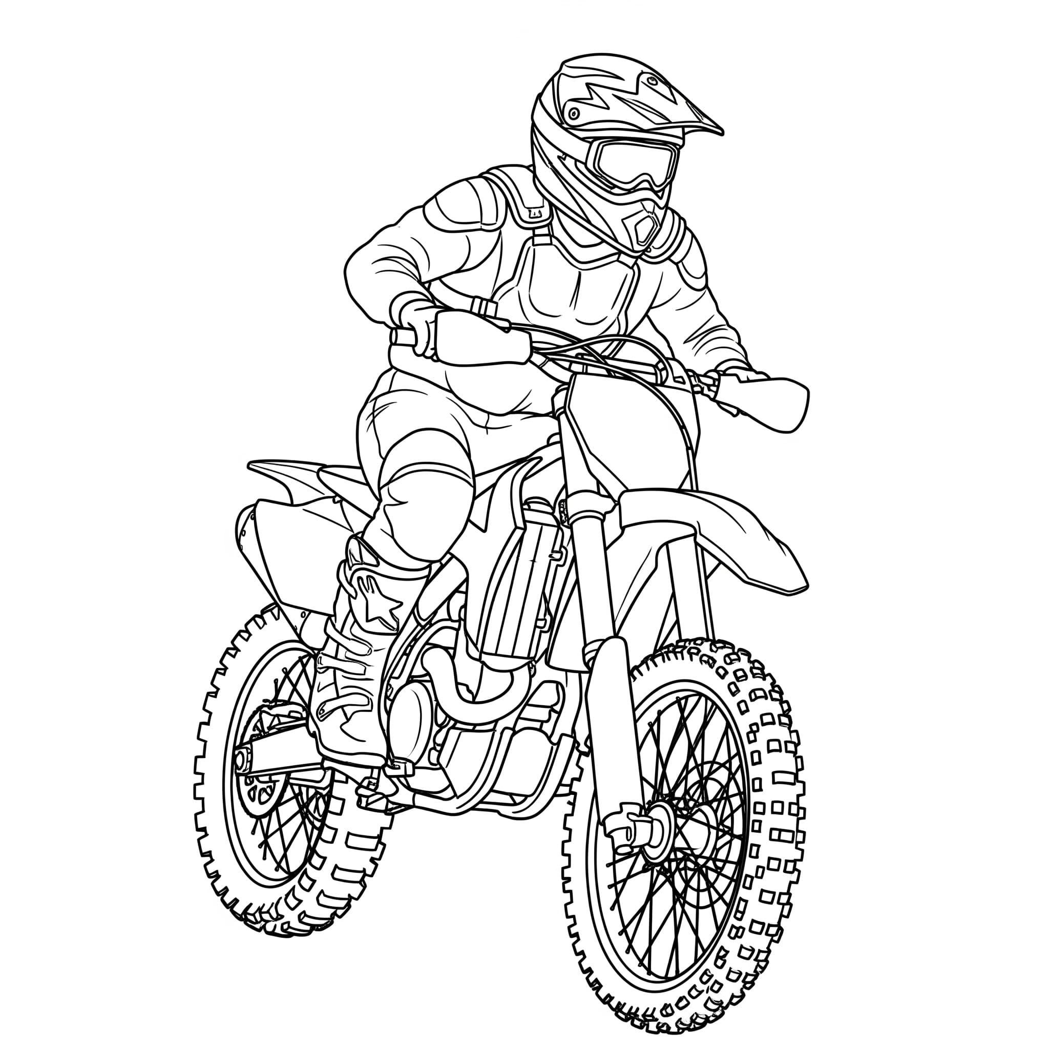 Motocross pojille Värityskuva