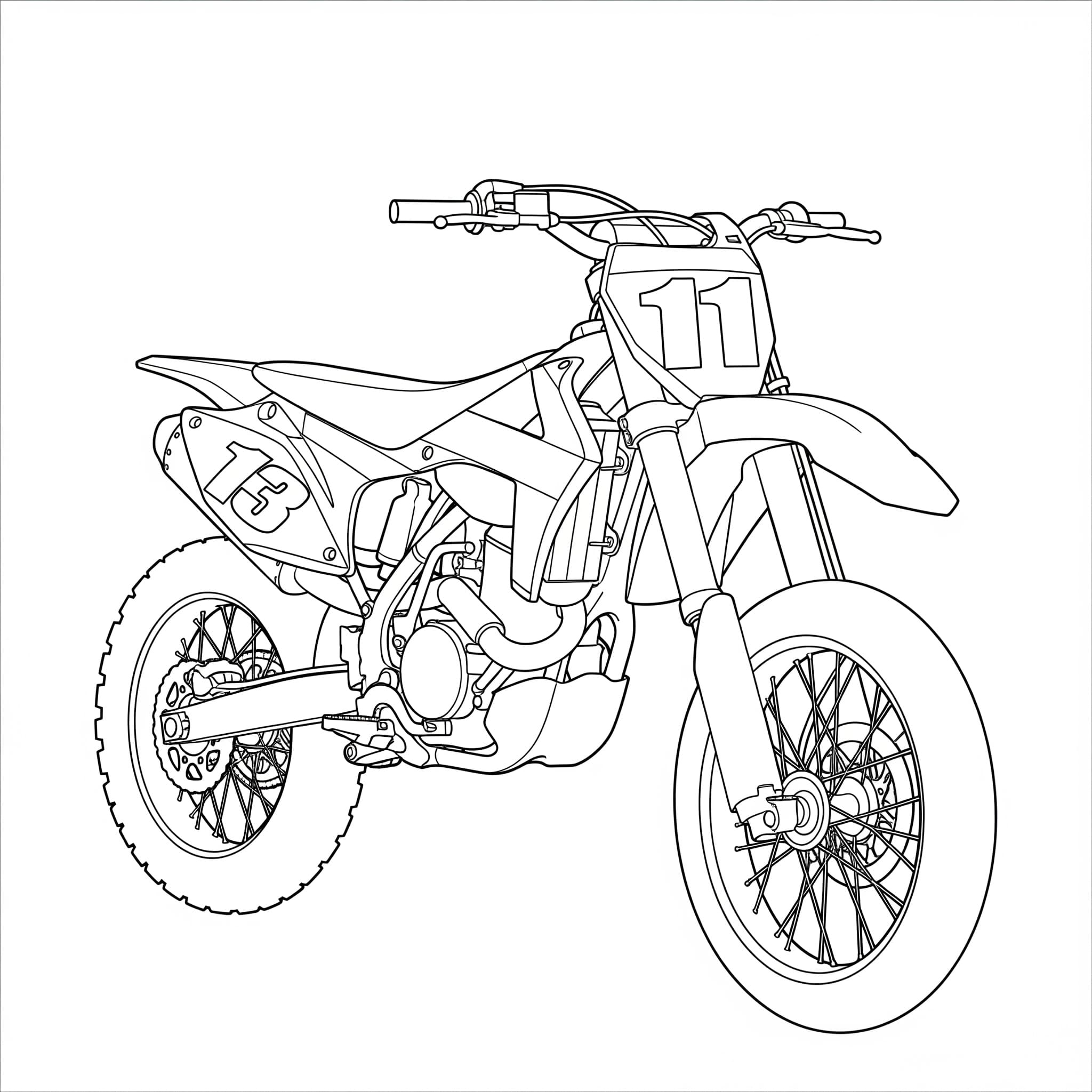 Motocross printti Värityskuva