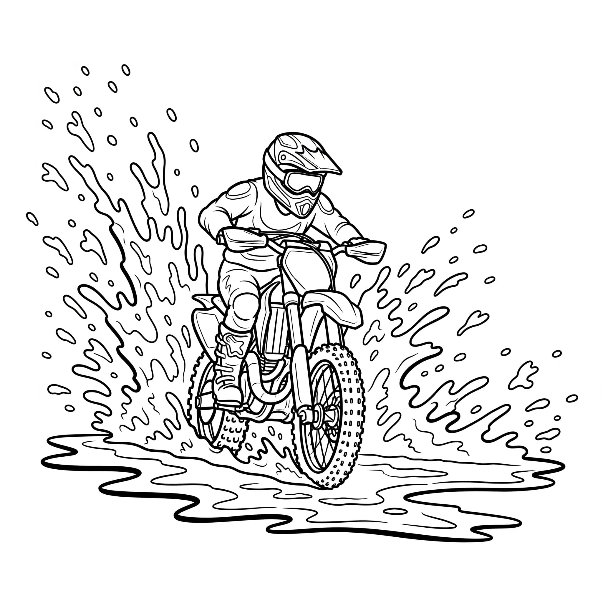 Motocrossista tulostettavaan Värityskuva