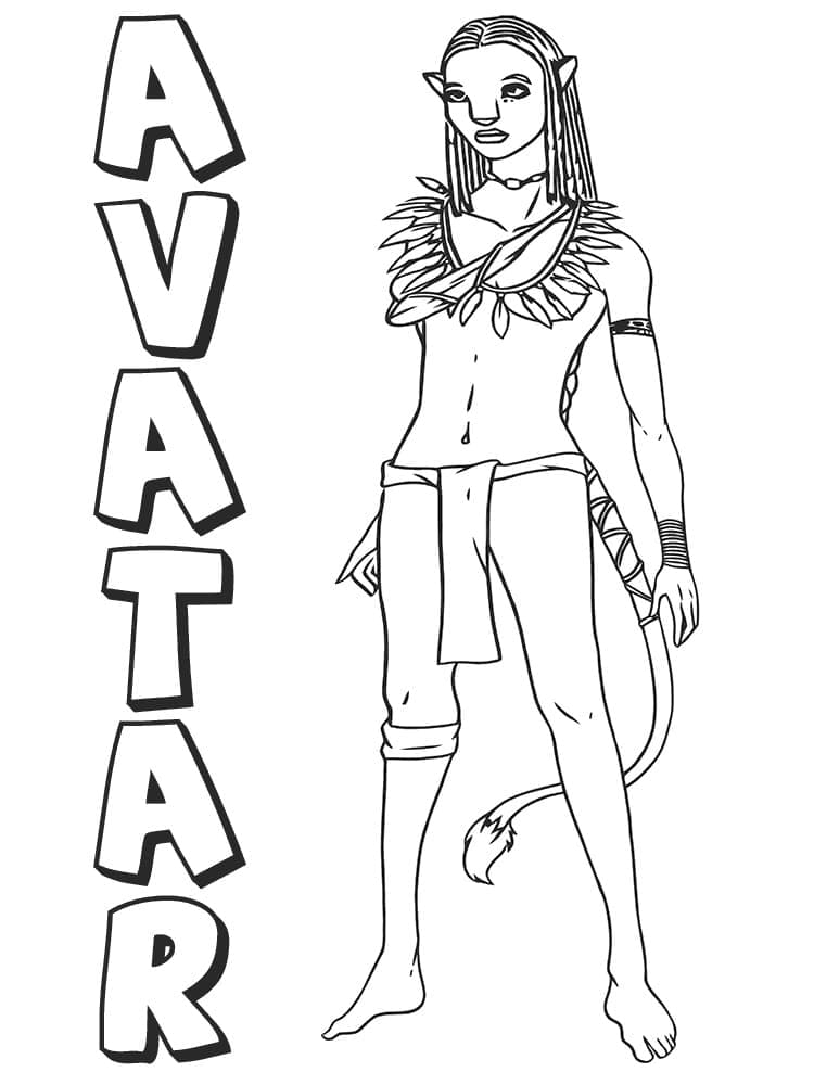Neytiri Avatar -elokuva Värityskuva