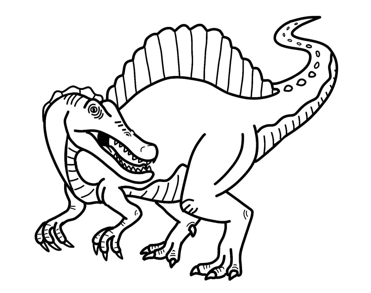 Raivoisa Spinosaurus Värityskuva