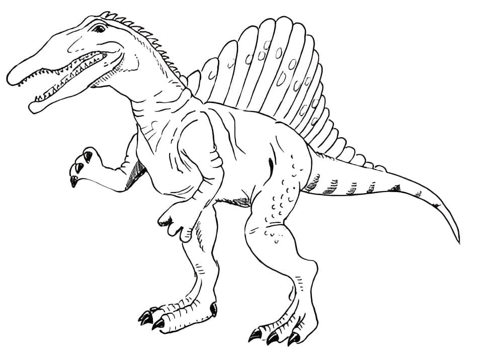 Spinosaurus-dinosaurus Värityskuva