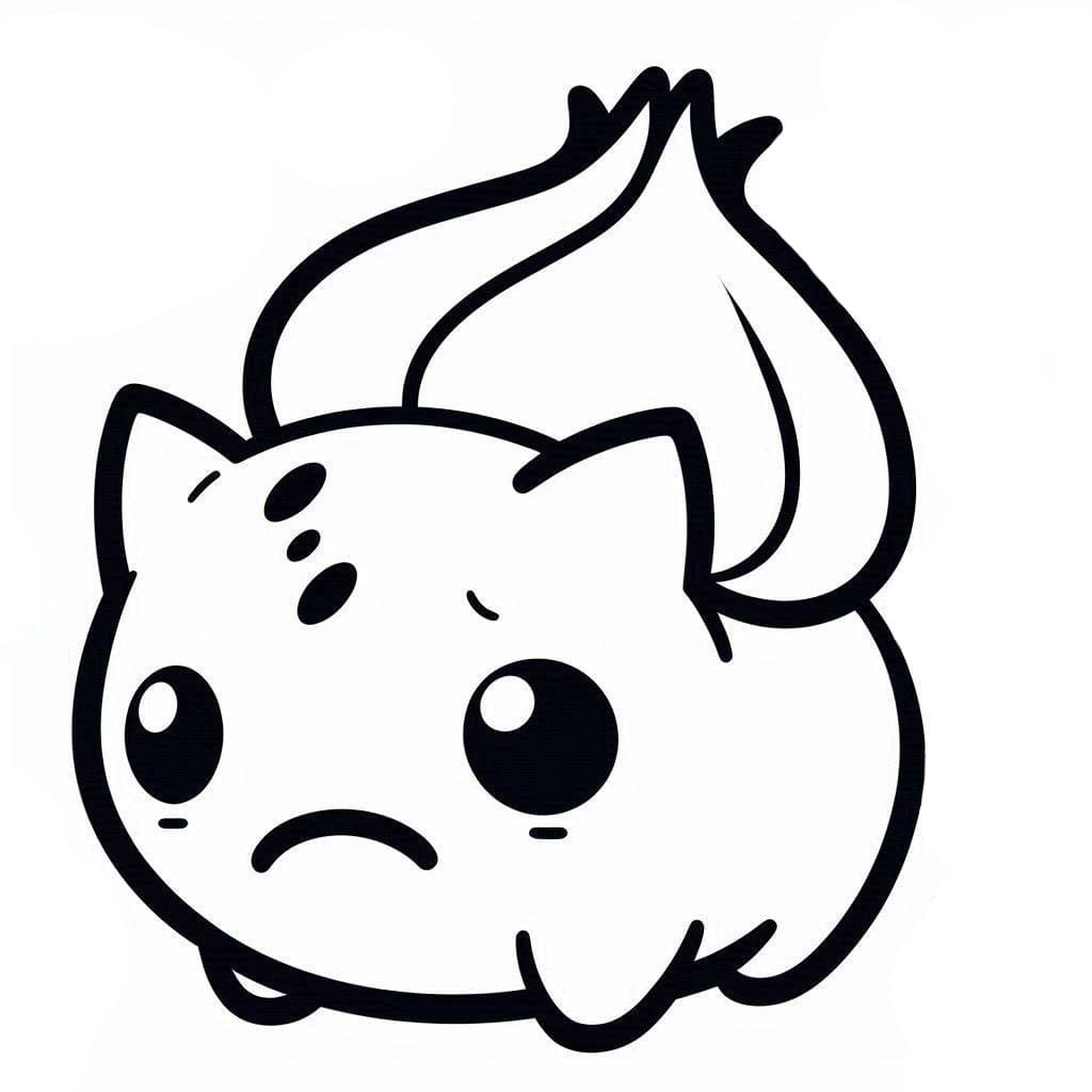 Surullinen Bulbasaur Värityskuva