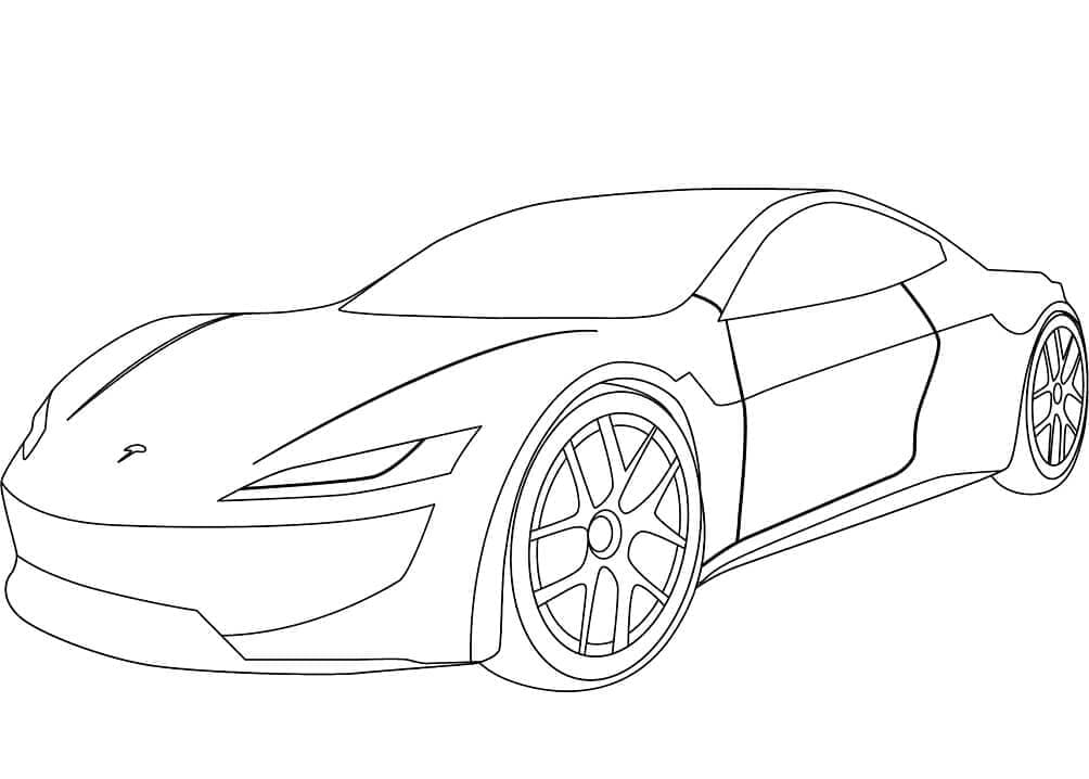 Tesla Roadster Värityskuva