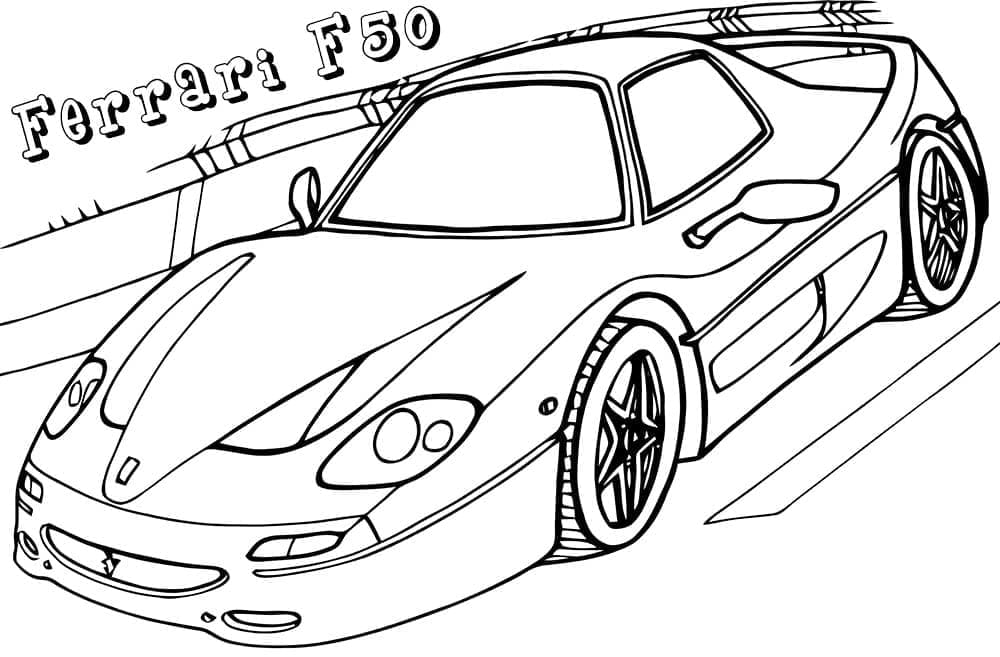 Tulostettava Ferrari F50 Värityskuva