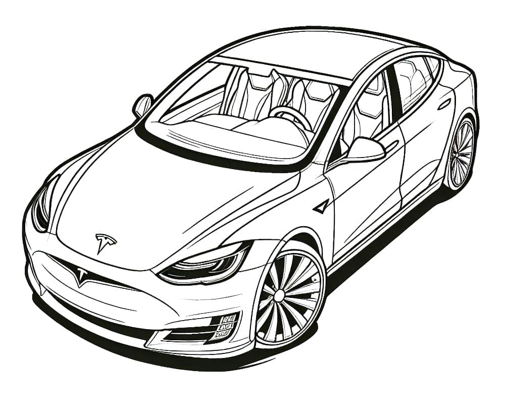Tulostettava Tesla Värityskuva
