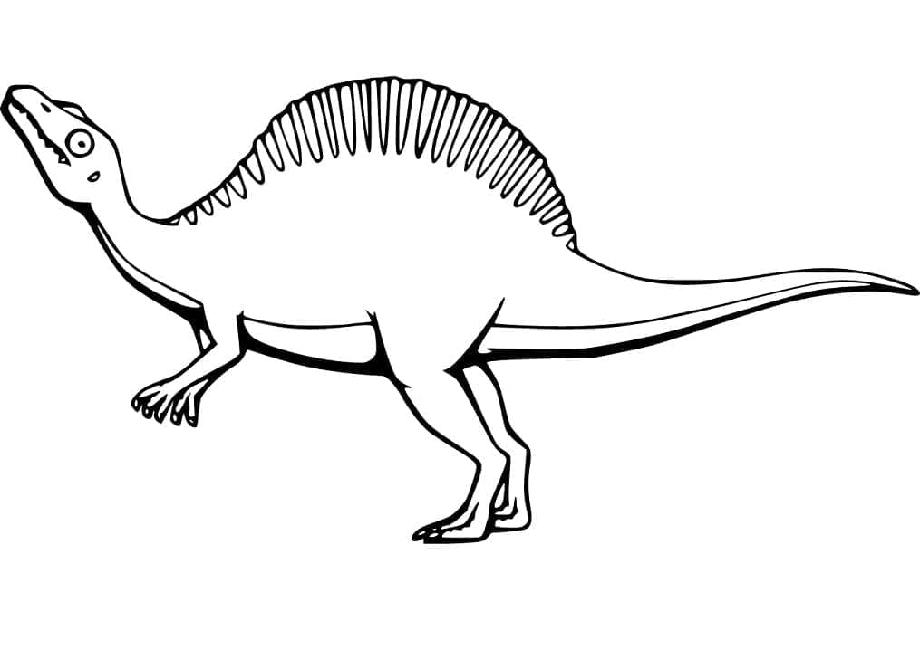 Typerä Spinosaurus Värityskuva