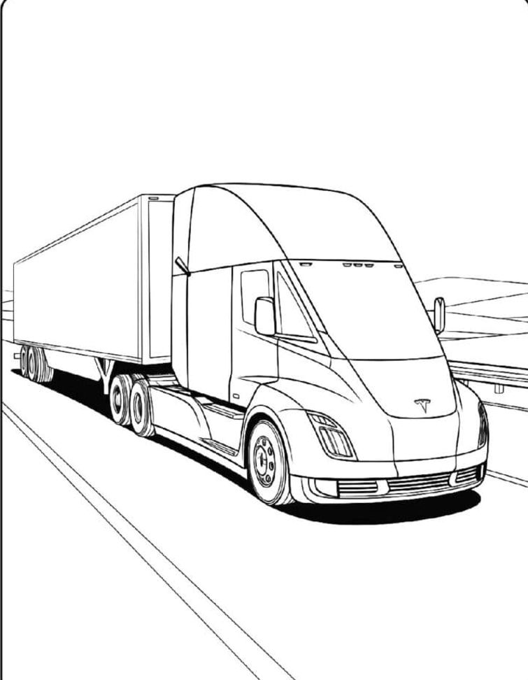 Cybertruckin villi ajo Värityskuva
