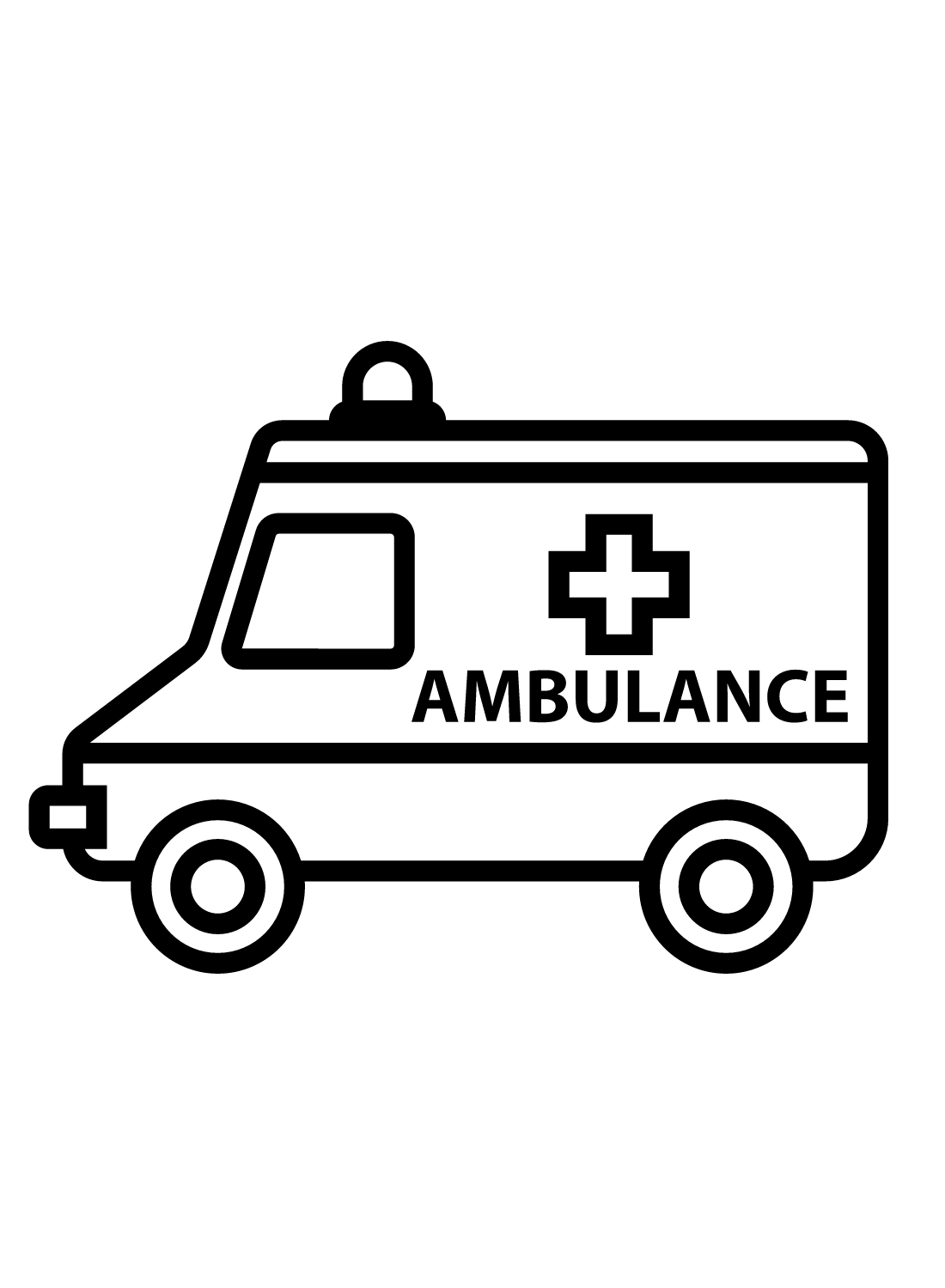 Ambulanssi Yksinkertainen Värityskuva
