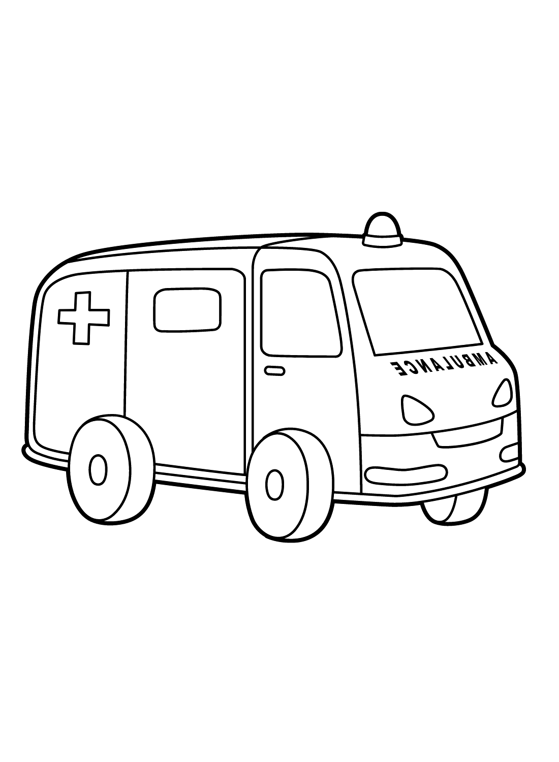 Ambulanssi ladattavaksi Värityskuva