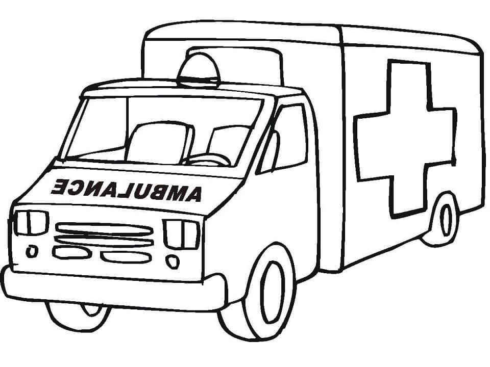 Ambulanssi normaali Värityskuva
