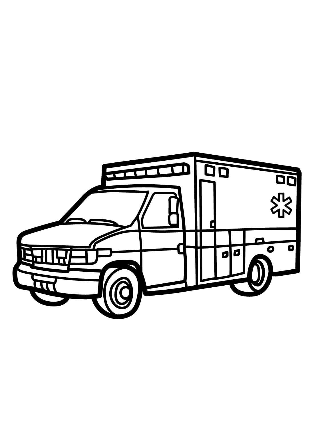 Ambulanssikuvat ilmaiseksi Värityskuva