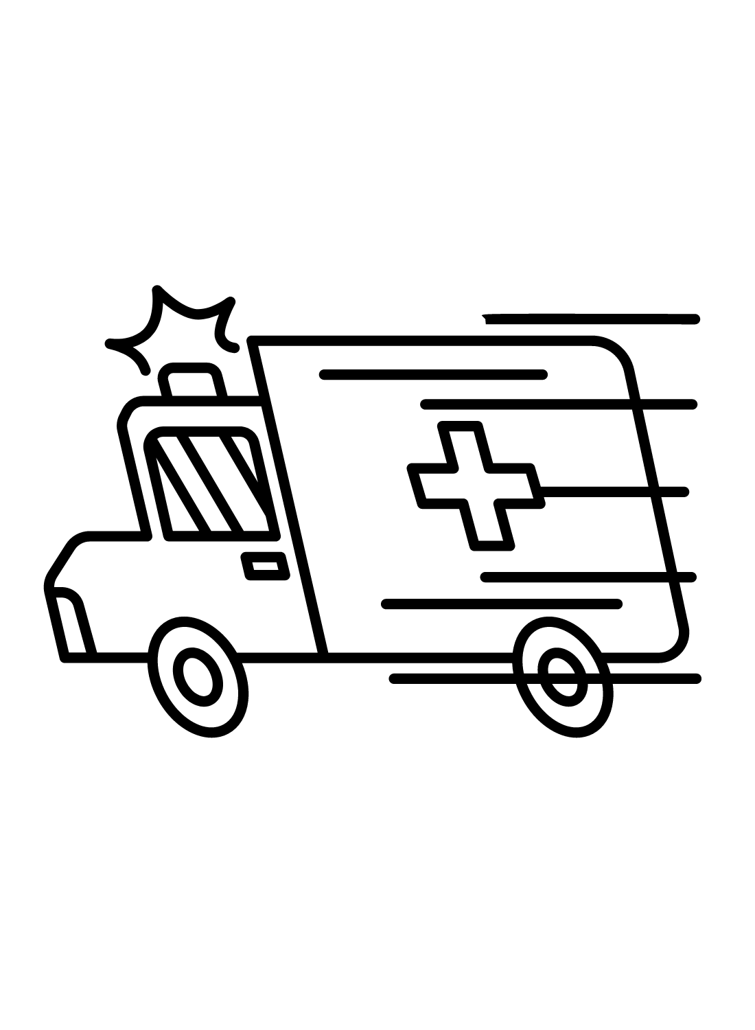 Ambulanssin kaltevuus Värityskuva