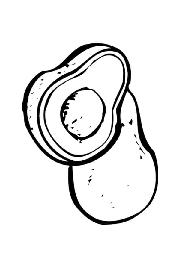 Avokado Ilmainen Tulostettava Värityskuva