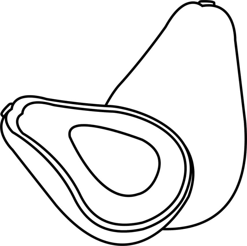 Avokado ilmaiseksi Värityskuva