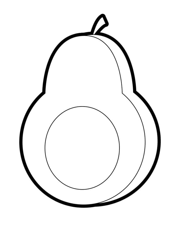 Avokado normaali Värityskuva