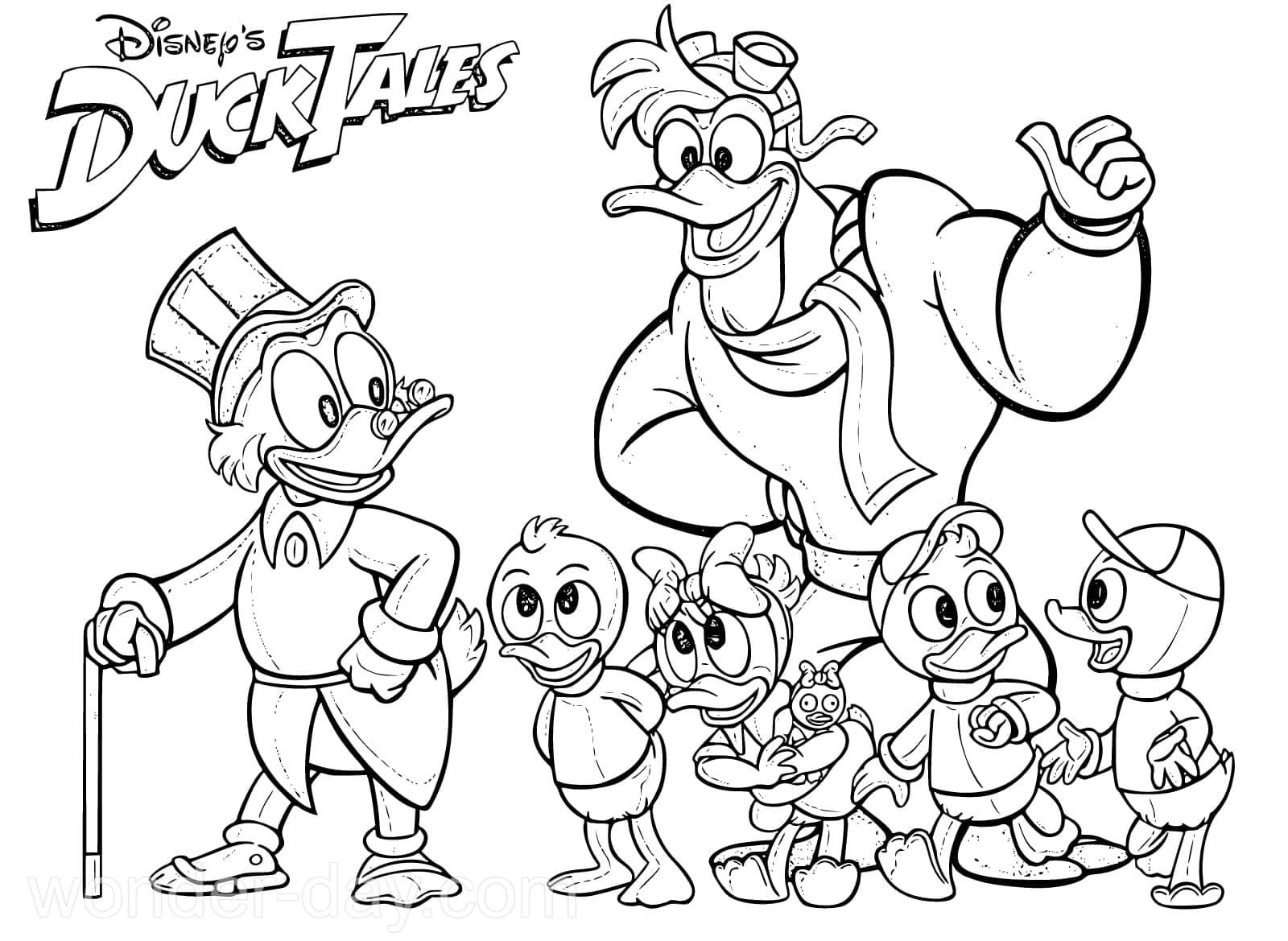 Disneyn Ankkatarinat Värityskuva
