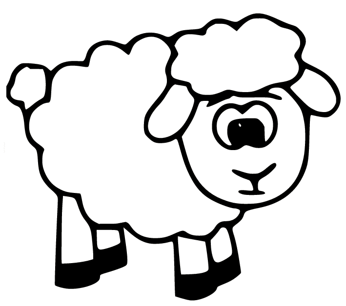 Helppo hauska lammas Värityskuva