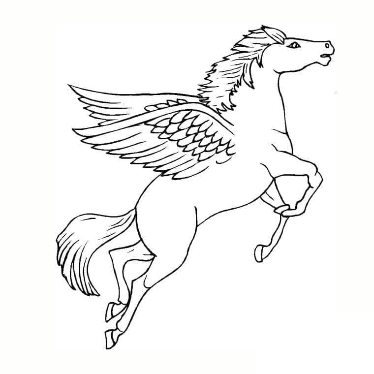 Hieno Pegasus Värityskuva